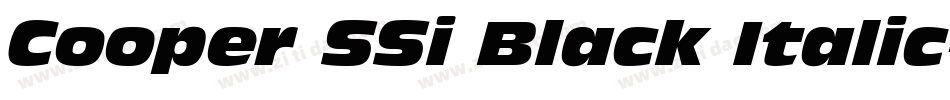 Cooper SSi Black Italic字体转换